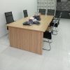 Thanh lý bàn họp 1m2*2m4 MDF màu vân gỗ