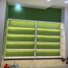kệ trưng bày 3m*2m sắt khung gỗ MDF có đèn