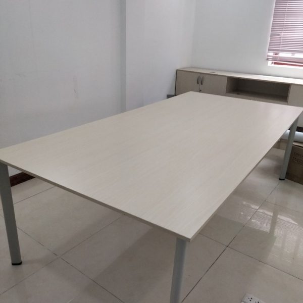 Bàn họp chân sắt 2m4 cũ mặt gỗ MDF siêu bền giá rẻ