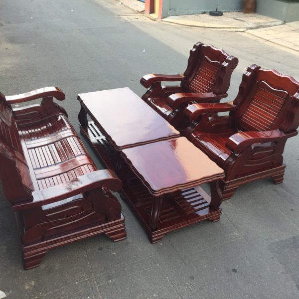 Bộ salo gỗ tay cuộn cũ gỗ trắc mới 90% giá rẻ SL012