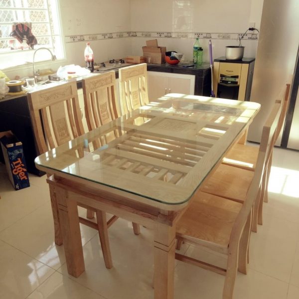 Thanh lý bộ bàn ăn 6 ghế gỗ sồi nga mới 95% BA013