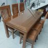 Bộ bàn ăn gỗ xoan đào 6 ghế mới 95% giá rẻ BA023