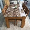 Bộ bàn ăn mặt đá 6 ghế vancouver cao cấp BA18