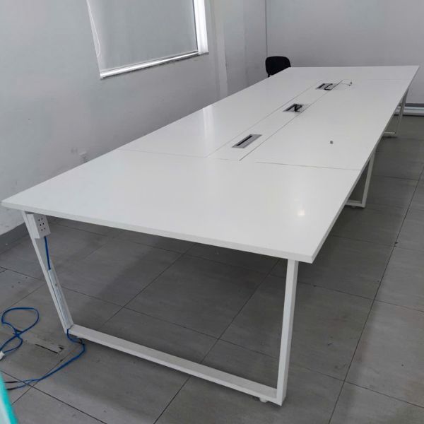 Bàn họp 4m chân sắt mặt gỗ MDF chống ẩm giá rẻ
