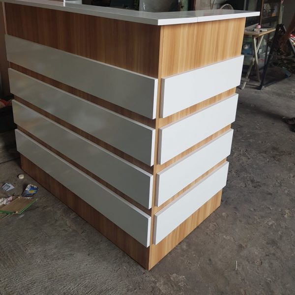 Thanh lý quầy lễ tân chữ L 1m4 giá rẻ QC032