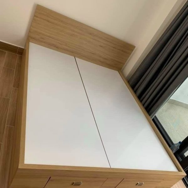Gường ngủ 1m6*2m có hộc tủ gỗ MDF mới