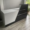 Quầy lễ tân 1m8 MDF màu trắng đen cao cấp mới
