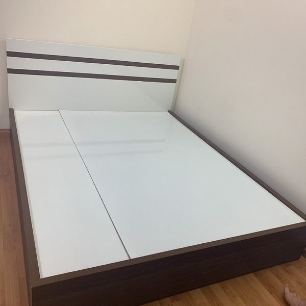 Gường ngủ 1m6*2m màu trắng gỗ MDF
