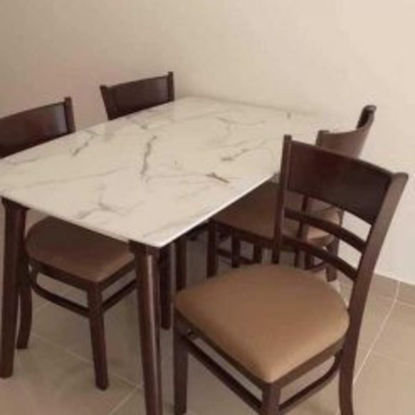 Bộ bàn ghế cabin mặt giã đá mới giá xưởng