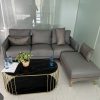 Bộ sofa tiếp khách bọc da simili mới 99%