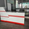 Quầy lễ tân 1m8 màu trắng đỏ mới 99%