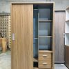 Tủ quần áo 1m2 cửa lùa màu vàng giá rẻ TA015