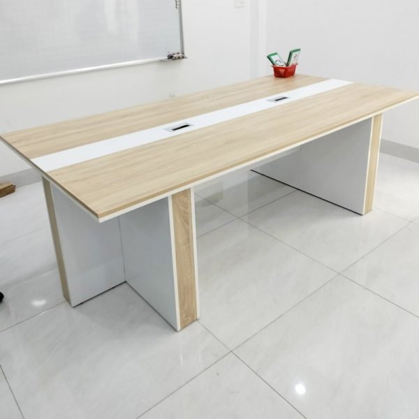 Bàn họp 2m4*1m2 gỗ MDF chống ẩm cao cấp