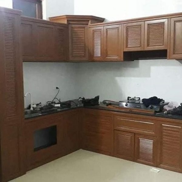 Bộ tủ bếp gỗ MDF cao cấp chống thấm mới 95% KB08