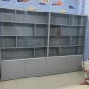 Tủ trưng bày 1m4*2m MDF màu xám mới