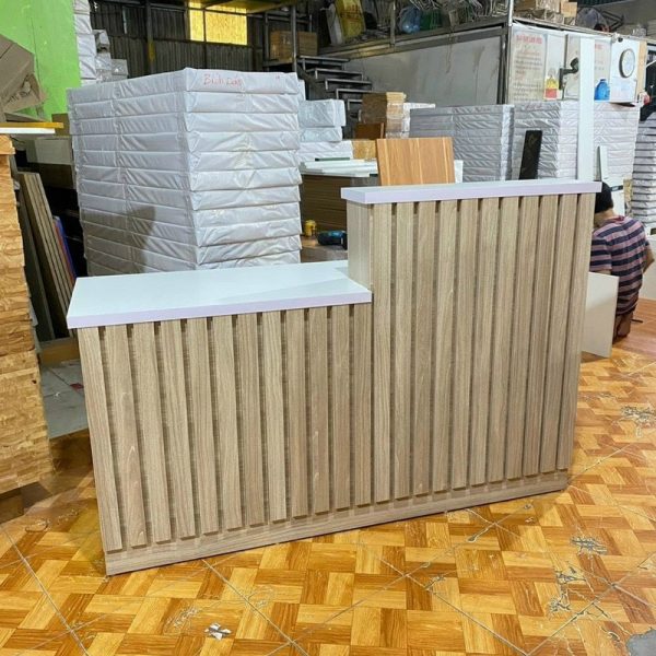 Quầy lễ tân 1m6 gỗ MDF cao cấp mới