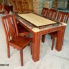 Bộ bàn ăn gia đình 6 ghế gỗ sồi xuất khẩu 99%