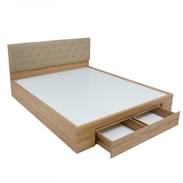 Gường gỗ 1m6 bọc nệm sang trong mới 100%