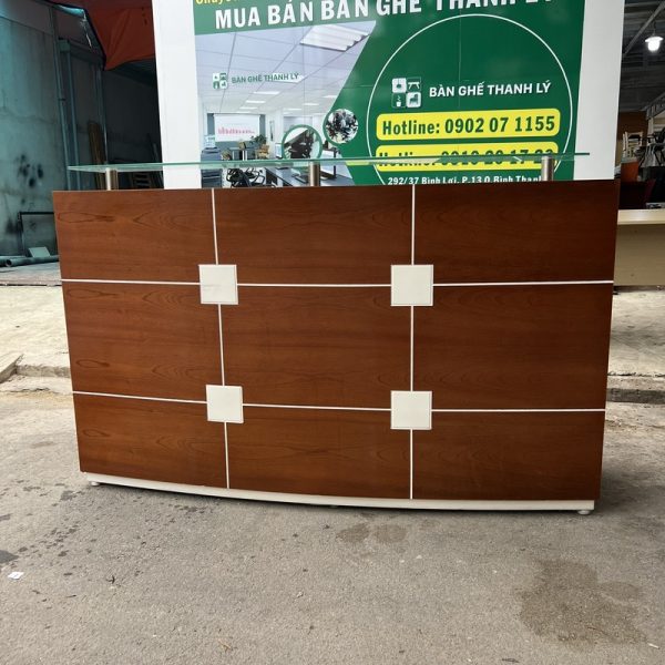 Thanh lý quầy tiếp tân gỗ MDF 1m8 giá rẻ