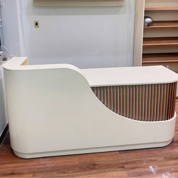 Thanh lý quầy lễ tân 2m4 gỗ MDF chống trầy giá rẻ