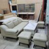 Thanh lý bộ sofa da tiếp khách có bàn đá mới 95%