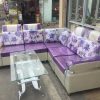 Bộ sofa góc mới 98% màu tím giá rẻ SF002