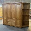 Tủ áo gỗ hương lau tự nhiên có kệ tồn kho