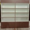Tủ trưng bày 2m*2m màu nâu trắng mới