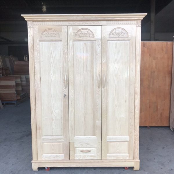 Tủ quần áo 3 cánh gỗ sồi 1m5*2m giá rẻ