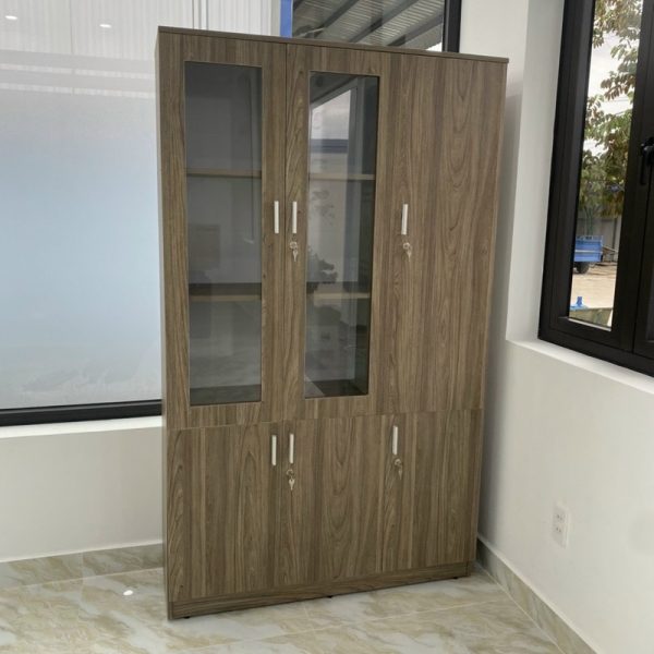 Tủ hồ sơ 1m2 kính MDF cao cấp giá xưởng