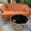 Bộ sofa tiếp khách kèm bàn màu cam SF051