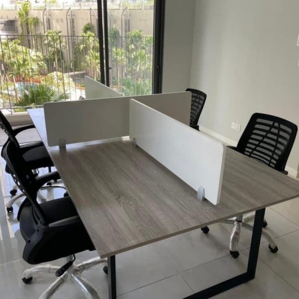 Cụm bàn làm việc chân sắt 4 chỗ giá rẻ