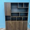 Kệ gỗ văn phòng 1m6*2m MDF màu nâu mới 99%