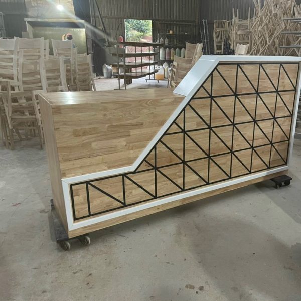 Quầy gỗ pha chế 2m4 gỗ tự nhiên mới giá xưởng