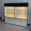 Tủ trưng bày 2m4 ngăn cửa kính có đèn led mới