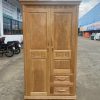Thanh lý tủ quần áo 2 cánh gỗ sồi mới tồn kho TA043