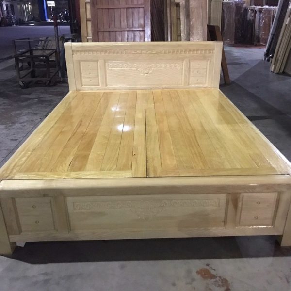 Gường ngủ gỗ sồi 1m6*2m vạt phản mới 98%