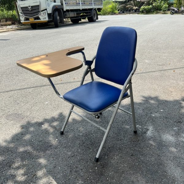 Thanh lý ghế xếp liền bàn hoc sinh mặt MDF mới 95%