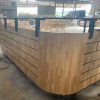 Quầy gỗ tự nhiên pha chế 2m4*1m2 mới giá xưởng