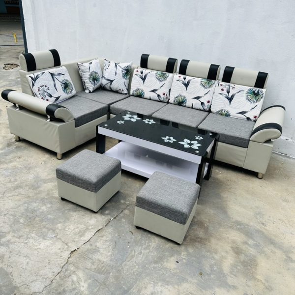Thanh lý bộ sofa góc L phòng khách mới 99%
