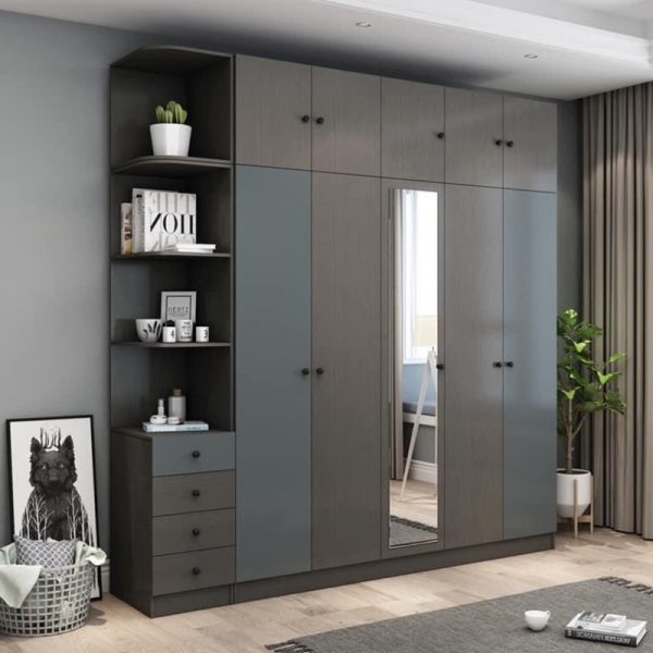Tủ áo gia đình 3m*3m liền tủ và kệ đẹp