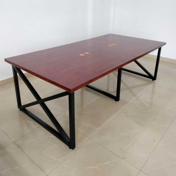 Thanh lý bàn họp chân sắt mặt gỗ tự nhiên mới 100%