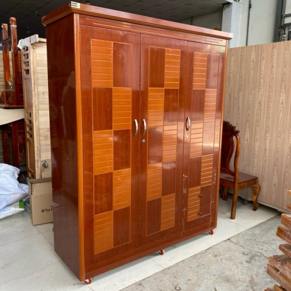 Tủ quần áo 1m6*2m MFC màu nâu đỏ mới 98%