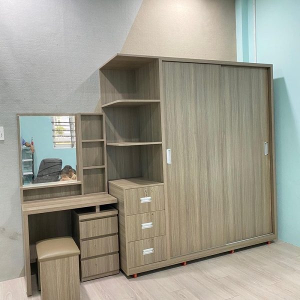Thanh lý combo tủ áo bàn trang điểm MDF mới