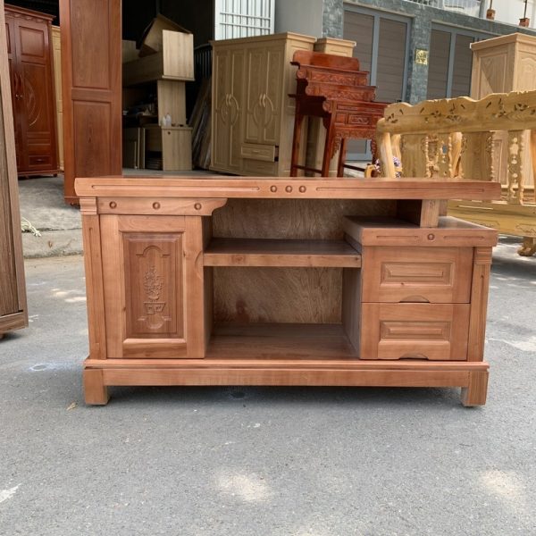 kệ tivi 1m2 gỗ xoan đào mới 99% tồn kho giá rẻ