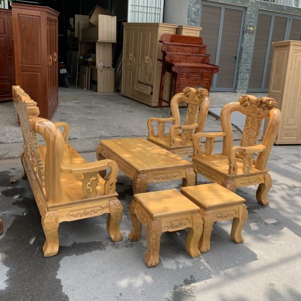 Bộ salon tay 12 gỗ sồi mỹ xuất khẩu mới 100% giá rẻ