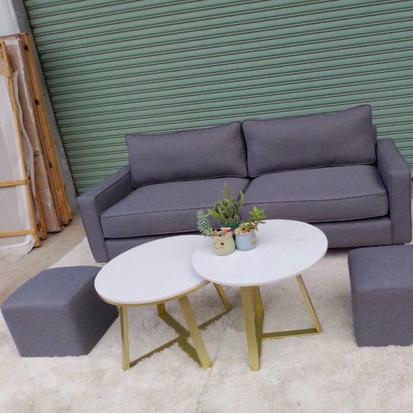 Bộ sofa tiếp khách màu xám tồn kho mới