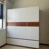 Tủ áo 3 cánh 1m6*2m màu trắng nâu