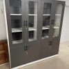 Tủ hồ sơ 4 cánh 1m8*2m màu xám mới 99%