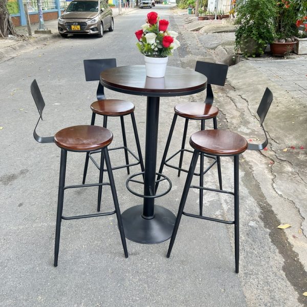 Ghế bar cao sắt sơn tĩnh điện mới giá xưởng